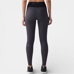LULULEMON Smooth Stride Gray Leggings, Athletic Pants, Sz 4